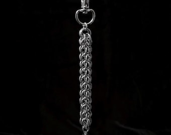 Chainmail Keyring Style 2, Chainmaille Keyring, Chainmail Bag Charm, Bag Accessory,Gothic Accessories, Stainless Steel,Handmade,Unisex Gifts