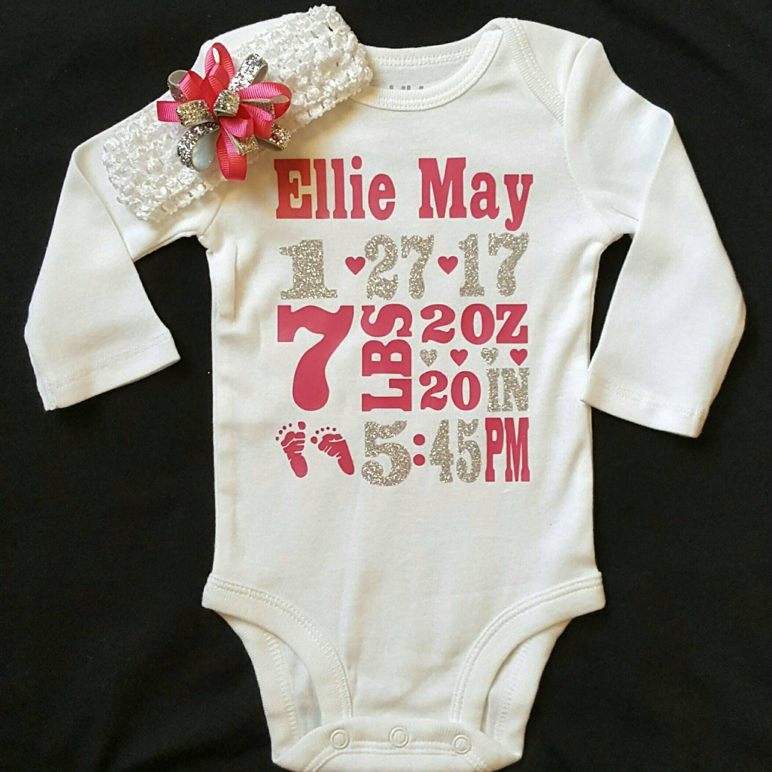 New baby birth announcement keepsake Etsy