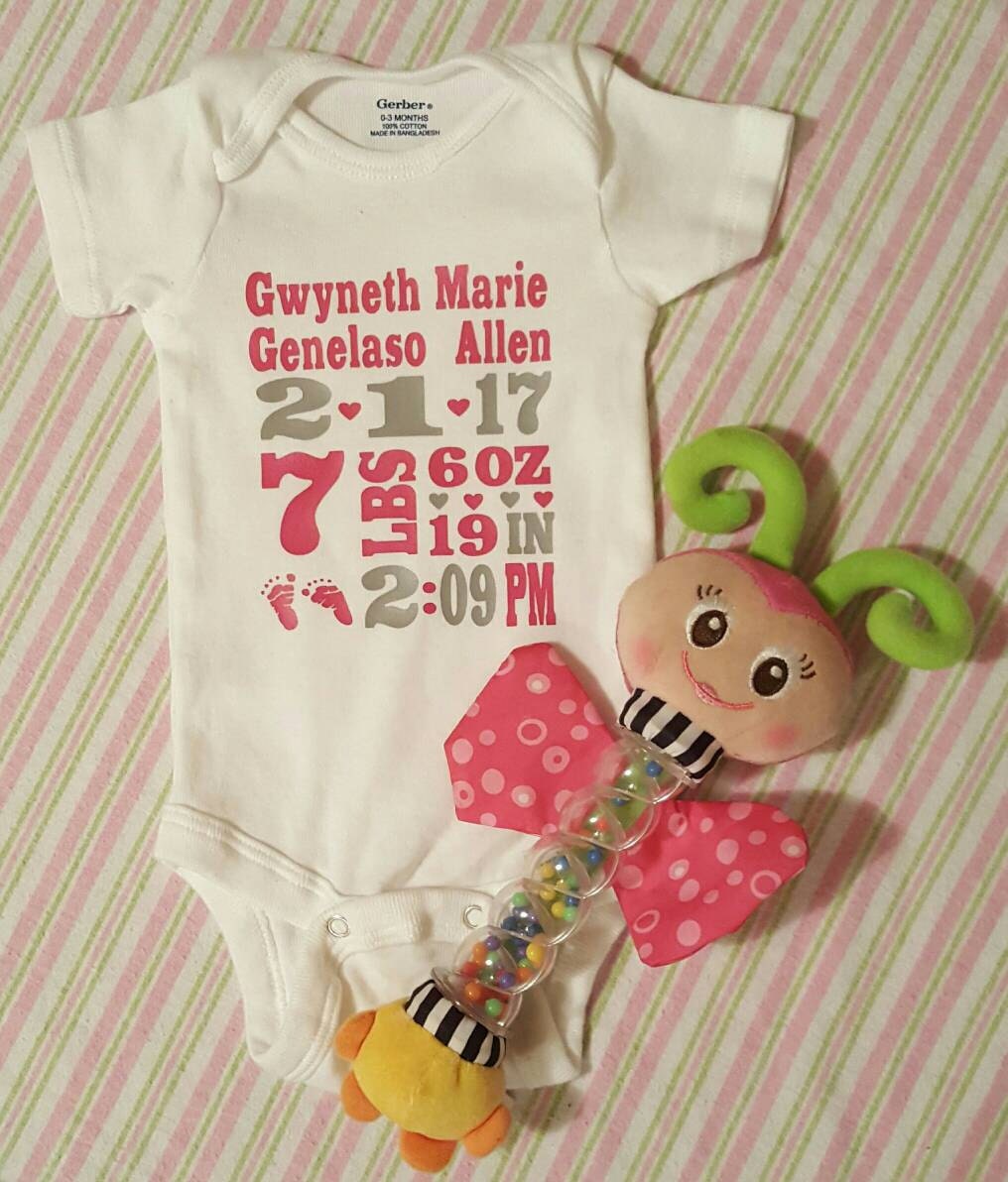 New baby birth announcement keepsake Etsy