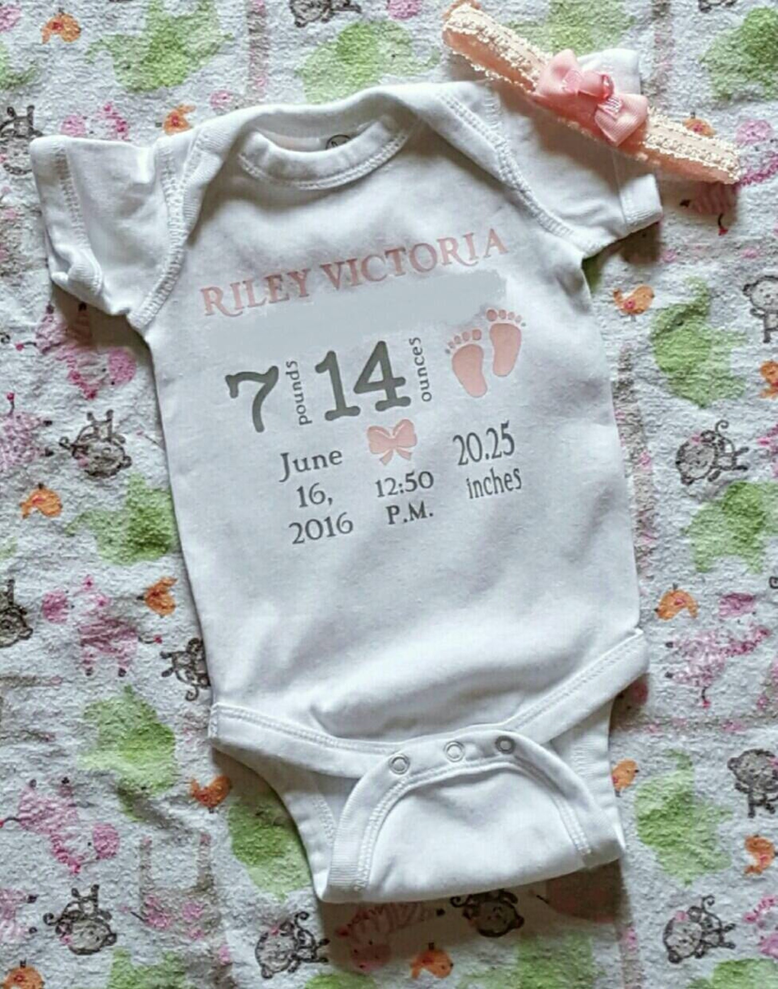 New Baby Birth Announcement Keepsake Etsy