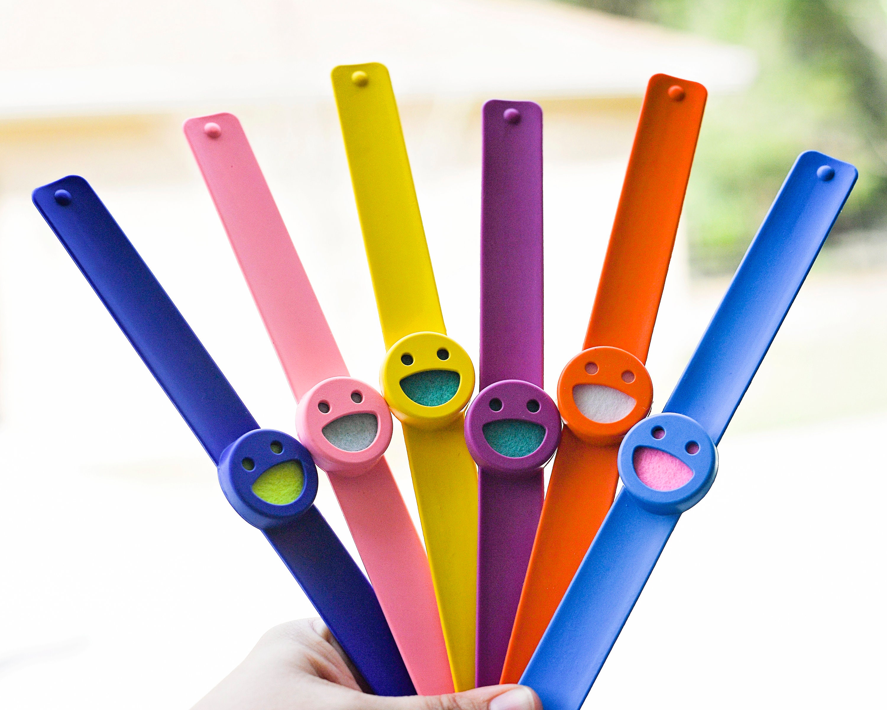 Smiley Face Diffuser Slap Bracelets Etsy