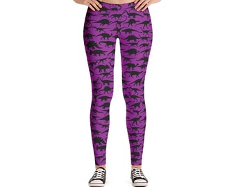 Purple Dino Leggings