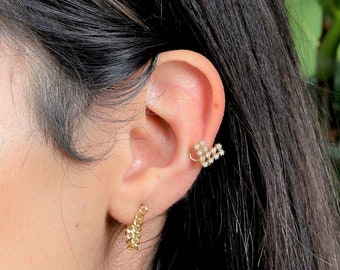 Heart Ear Cuff |Gold Ear Cuff | Ear Cuffs No Piercing | Adjustable Earrings | No Pierced Ear Cuff | Dainty Ear Cuff | Fake Helix Piercing