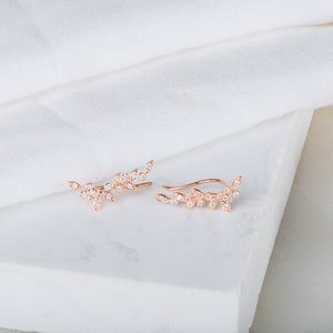 Dainty vine ear climbers ear crawlers earrings ear climber earrings ear crawlers ear pins ear sweeps image 5