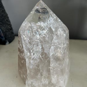 6.1 lb Light smoky quartz tower with rainbows