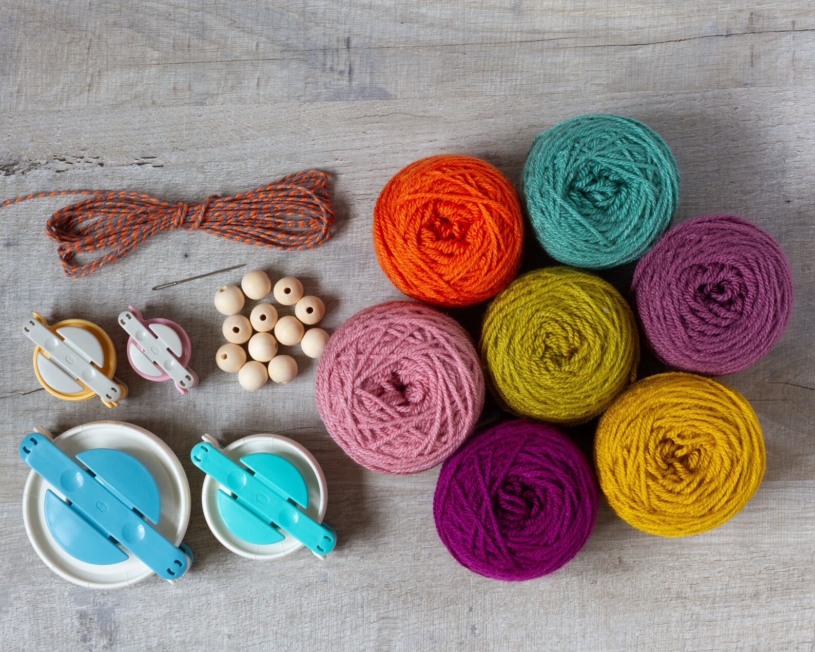 Pom Pom Garland Kit Choose Your Own Yarn Colours Pompom Etsy