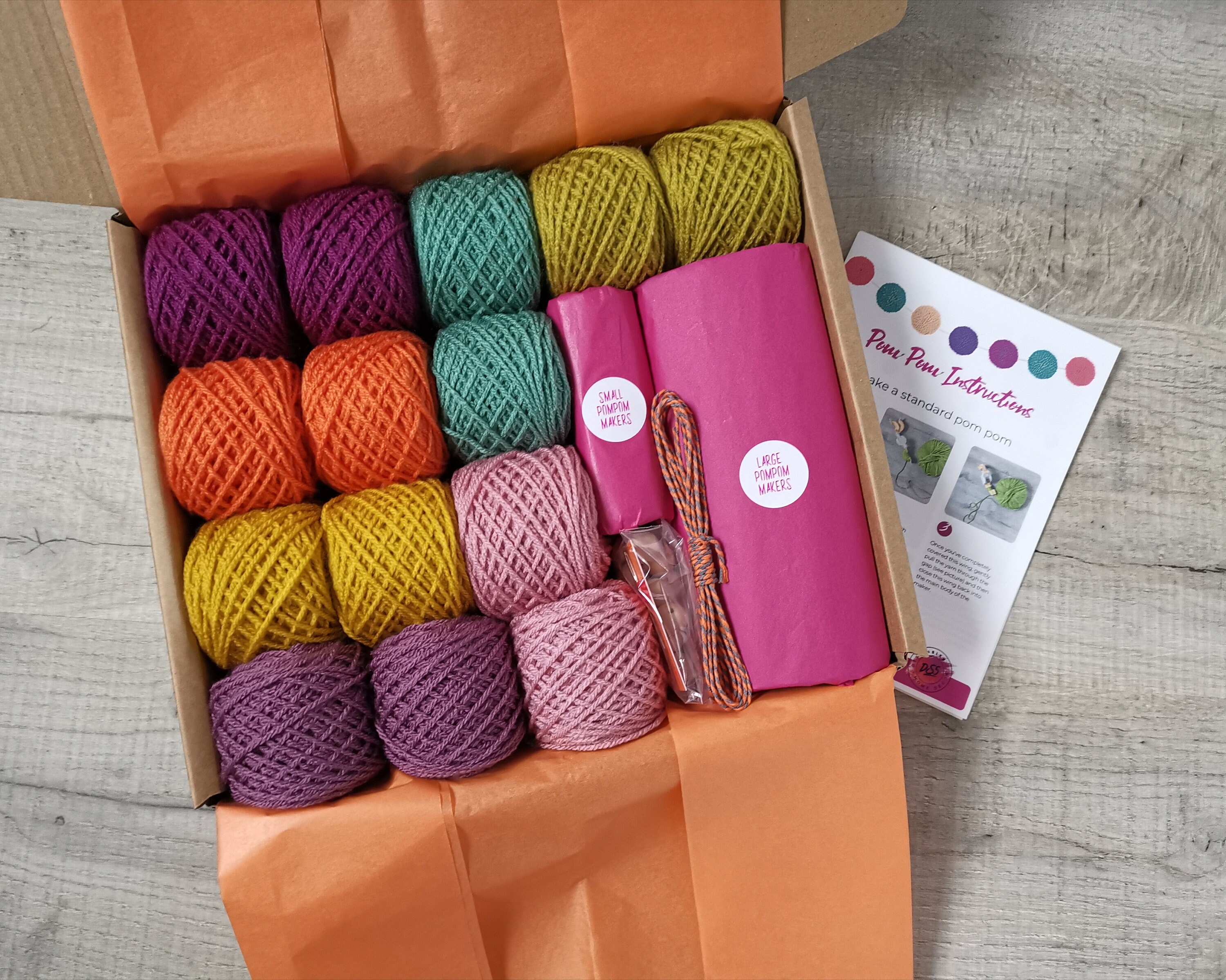 Pom Pom Garland Kit Choose Your Own Yarn Colours Pompom Etsy