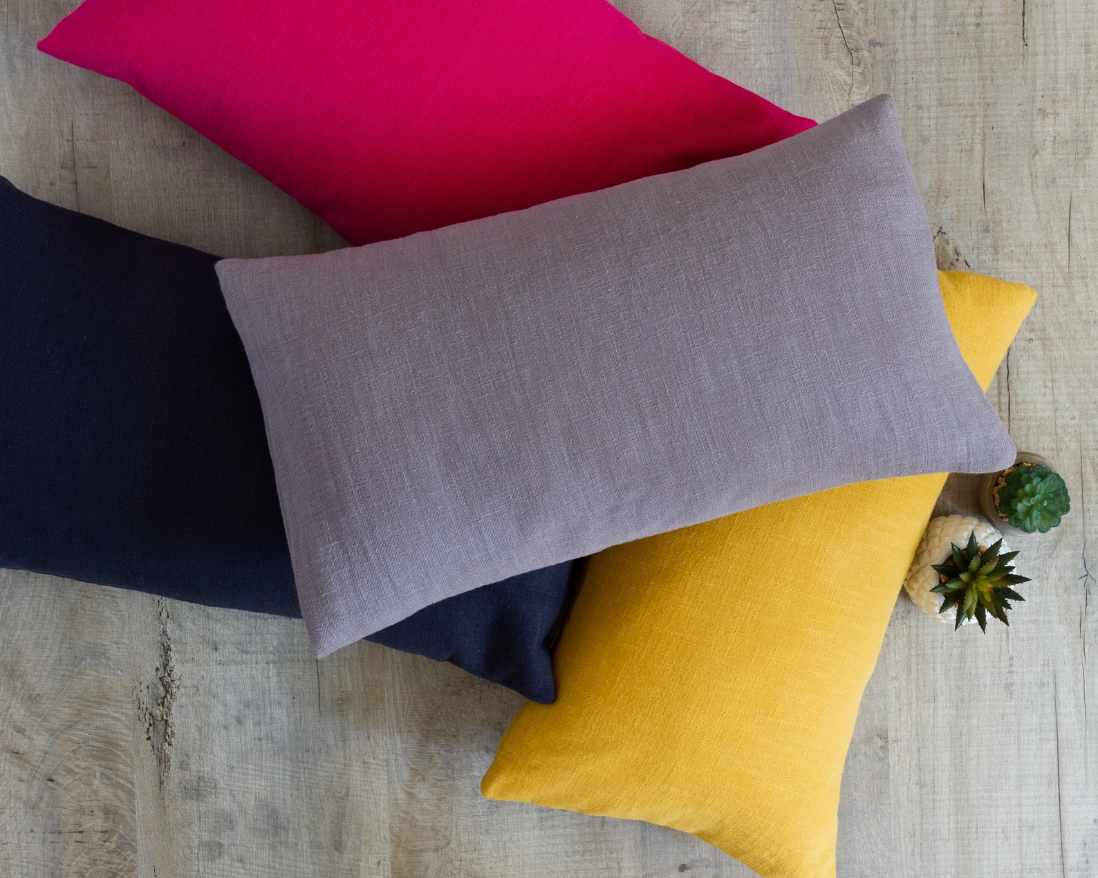 Mustard Linen Pillow Cover Solid Colour Throw Pillow Cover Etsy