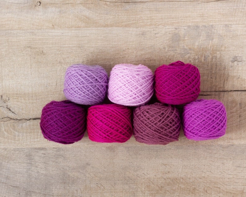 Pom Pom Making Yarn 50g Balls Weaving Yarn Yarn Bundle Yarn Pack Craft Acrylic Yarn Shades of Purple /'Purple Berries/' Pack 7 Colours