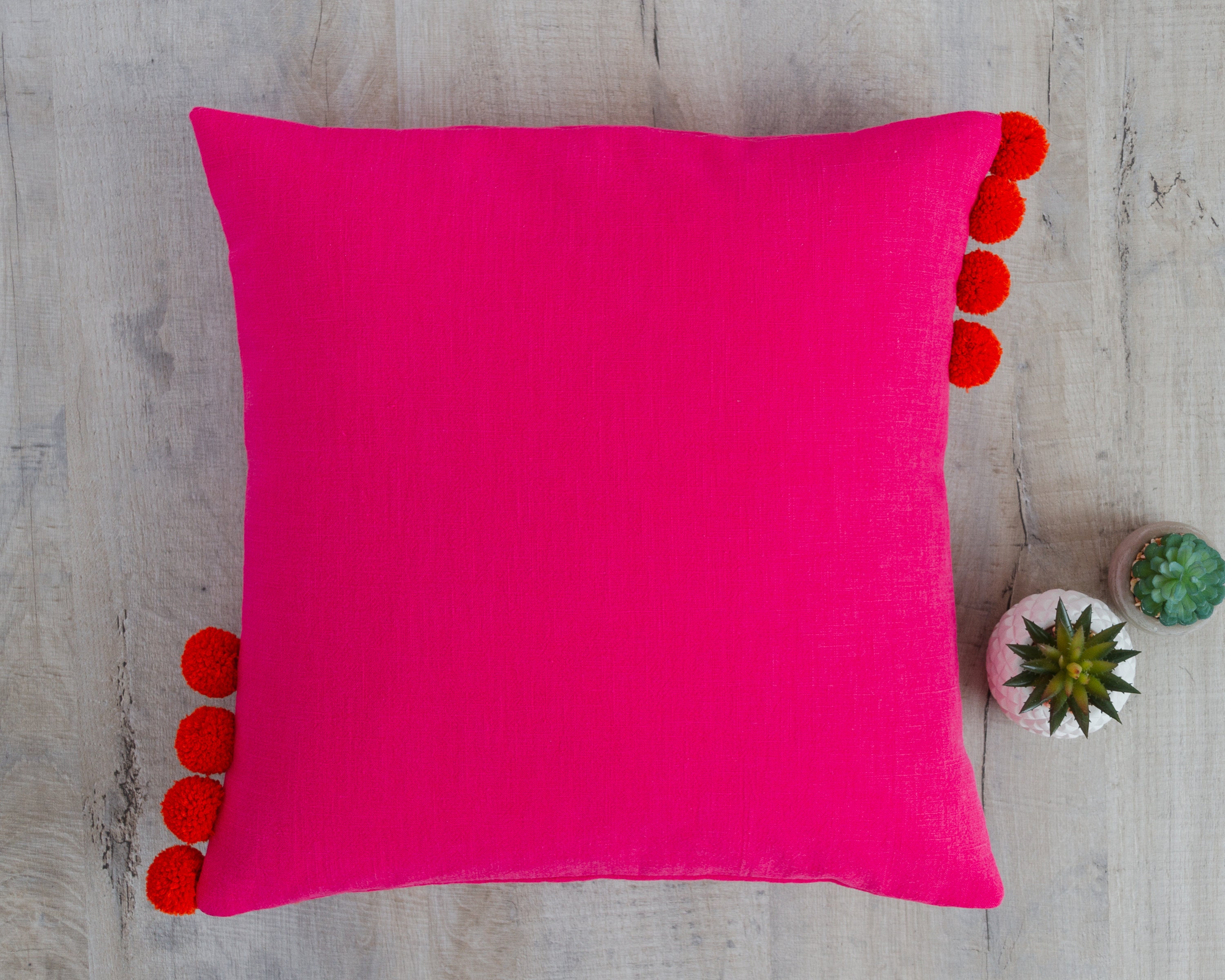 bright pink pillows