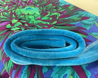 Turquoise luxury Velvet Piping cotton the best quality by Blendworth Interiors New manor park fabric