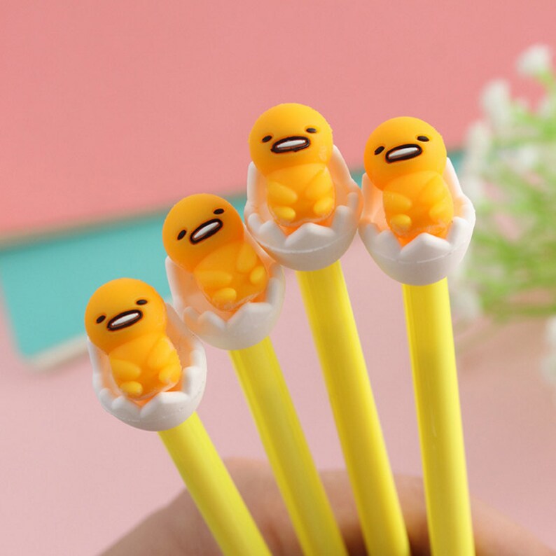 Gudetama Lazy Egg Japanese Pens Black Gel Pens Kawaii Pens Etsy
