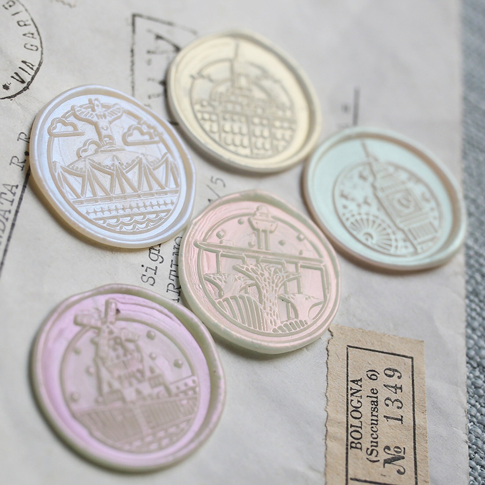 Pearlescent stamp seal wax Stamping wax pellets Iridescent Etsy