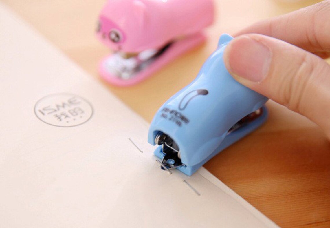Mini office stapler Kids Stapler Stationery Stapler Set Etsy