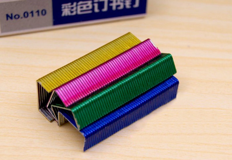 Color Staples for size 10 Mini Stapler Cute Rainbow Staples Etsy