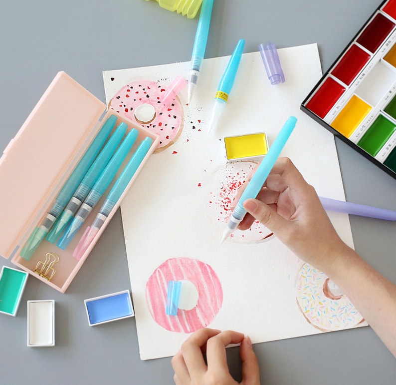 Water brush pens for Calligraphy Handlettering Brushes Etsy