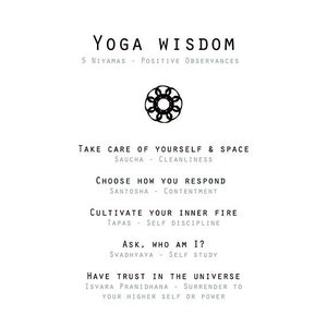 Yoga Niyamas Printable INSTANT DOWNLOAD image 4