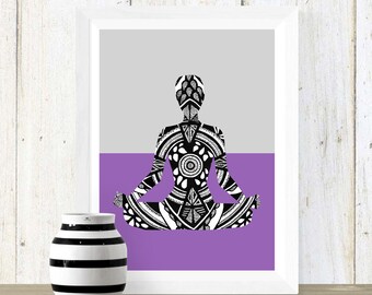 Purple Yoga Meditation Mandala Printable *INSTANT DOWNLOAD*