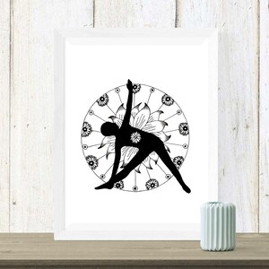 Triangle Pose Yoga Illustration Print | Yoga Pose/ Asana Print