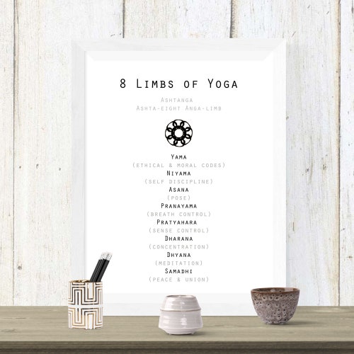 XXL 8 Limbs of Yoga Chakras Ayurveda Print Yoga Print Etsy