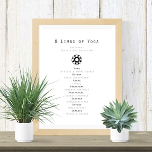 8 Limbs of Yoga Print With a Minimalist Mandala Design Created using the Number 8