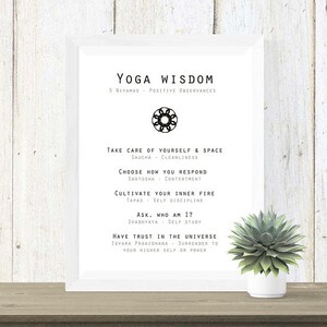 Yoga Niyamas Printable INSTANT DOWNLOAD image 2