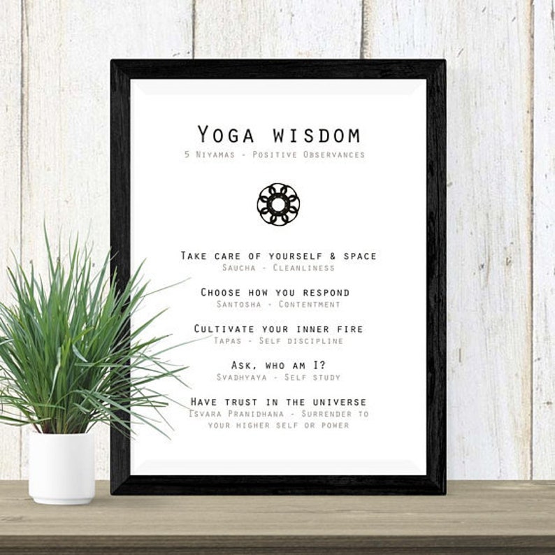 Yoga Niyamas Printable INSTANT DOWNLOAD image 3