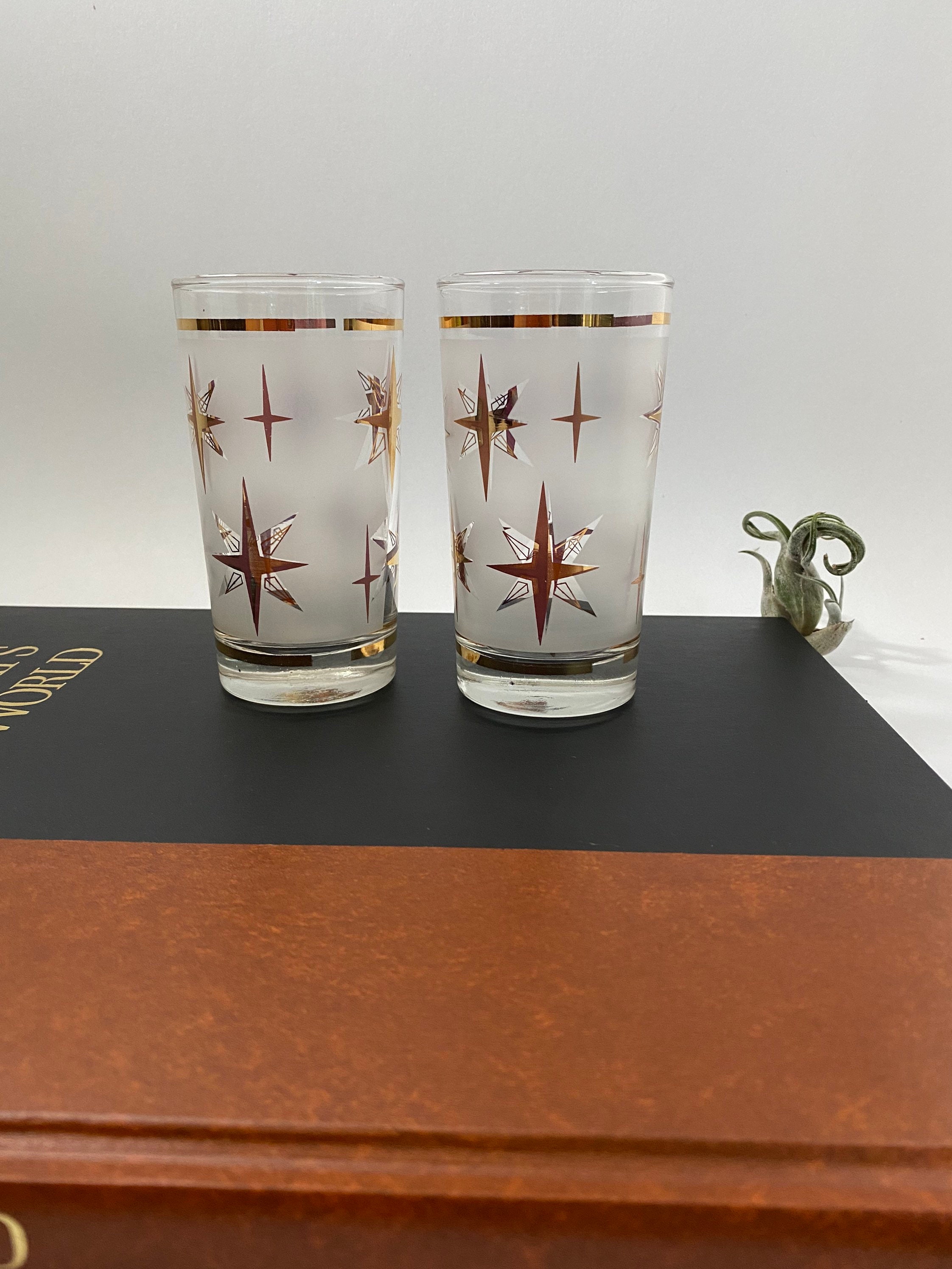 vintage starburst drinking glasses
