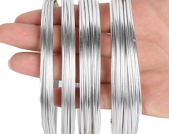 Pack Of 4 Rolls Each Roll 16 4 Feet Aluminum Craft Wire Mm 1 Mm And 2 5 Mm In Thickness Bendable Metal Wire For Diy Pack Of 4 Rolls Each Roll 16 4 Feet Aluminum Craft Wire Mm 1 Mm And 2 5 Mm In Thickness Bendable Metal Wire For Diy