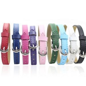 10 stuks 8 mm veelkleurige lederen armband voor 8 mm schuifbedels 21 cm
