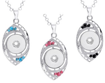 3er Pack 18mm Hänge-Druckknopf-Anhänger für austauschbare Druckknopf-Charms-Kette-Tolle Geschenk-/Bastelidee