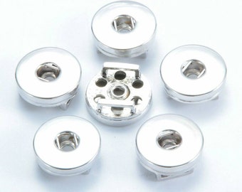 Envío gratuito 5pcs 18mm Slide Snap Button Accesorio para broches intercambiables para Noosa Chunk collares, anillos, joyería y pulsera