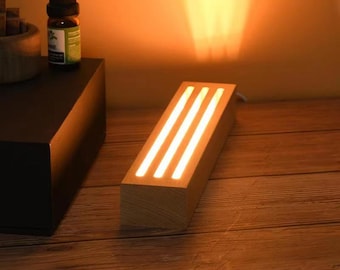 LED Holz Basis-Für Nachtlicht Basis Harz Kunst Display Kristall Schmuck Display Party Kinder Party Gifting -USB Kabel kostenlos
