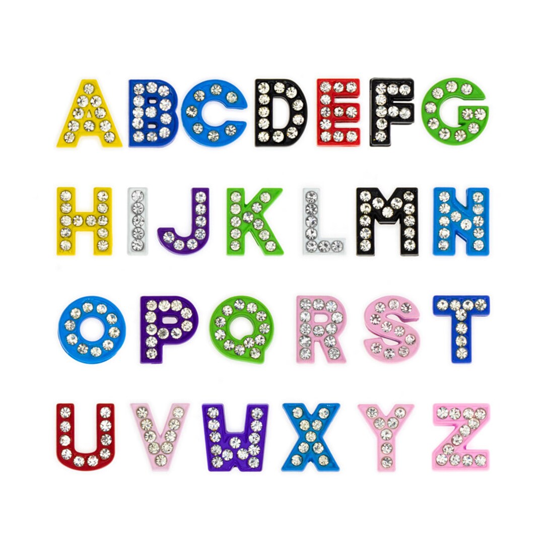130pcs 8mm Colorful Slide Alphabet Letters for 8mm Slide Bracelet ...