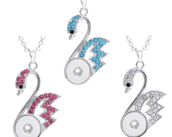 Pack of 3 18mm Hang Snap Base Pendants for Interchangeable Snap Charms Necklace Making-Great Gift/Craft Idea