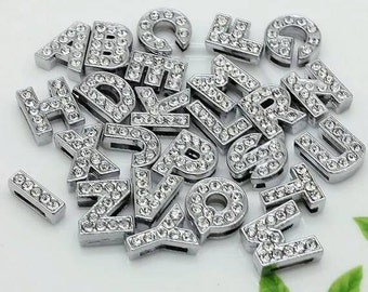 Free shipping 130pcs 8mm slide alphabet letters for 8mm slide bracelet Jewerly