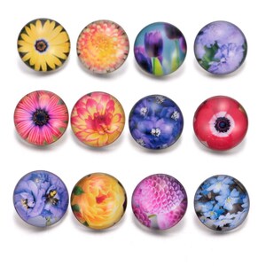 Pack of 12pcs (as pics shows)18mm Flower Snap Button Charms for Snap Jewelry