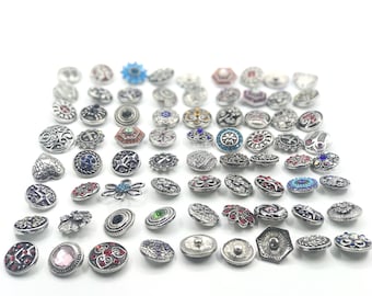 18-20mm Rhinestones  Antique silver Color Snaps interchangeable snaps for DIY snap necklaces, rings,Jewerly & bracelet