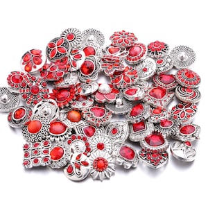 Different Color Alloy Rhinestones Design  18mm (as the picture show)  Snap Charms for Ginger Snap Jewelry Bracelet / Necklace