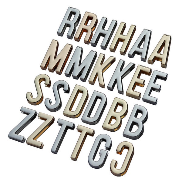 20pcs A-Z S/M/L Gold/Silver Color Slide Alphabet Letters for Slide Wristbands/Bracelets,Jewelry Charms.Cloth/Bag/Shoe Accessory