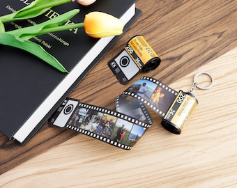 DIY Personalized Film Photos Album Key Chain Gift- Customize Gifts Photo Creative Great Gift Idea for Lovers Friend Family