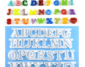 Silikon A-Z Alphabet Buchstabenform Silikonform Basteln Zubehör Gießform-Dekorationsform,ResinForm