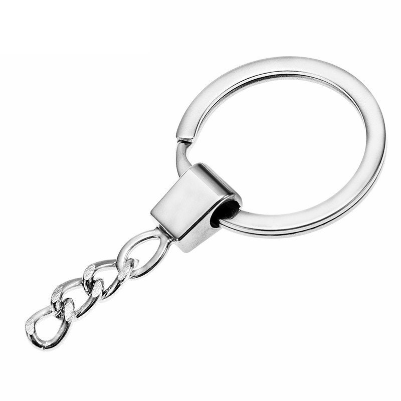 Pack of 50 Alloy 25mm Split Key Chains Ring Set With Chains Etsy