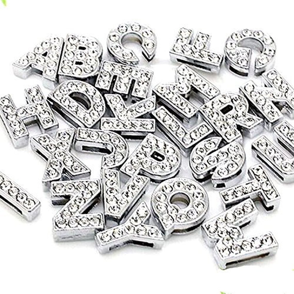 Free Shipping 130pcs 8mm Slide Alphabet Letters for 8mm Slide Bracelet ...
