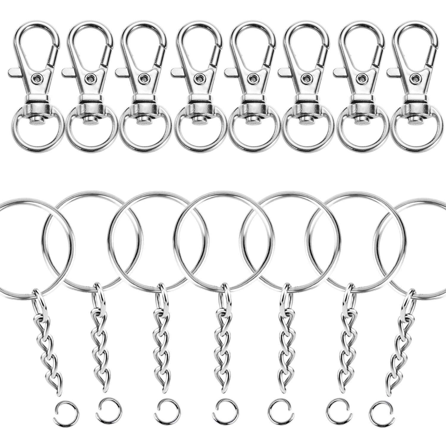 120Pcs Swivel Snap Hook and Key Rings with Chain for Key chain Etsy