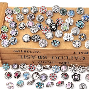 12mm Rhinestones Snap Button Clasp Charms for DIY Craft Bracelets Jewelry Supplies ginger snaps jewelry