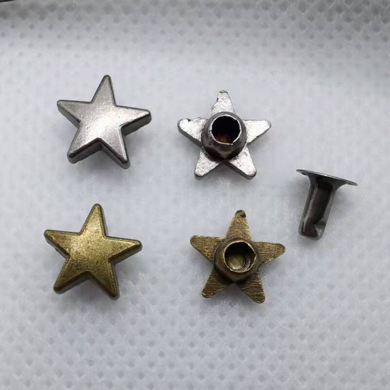50pcs Vintage Color Star Shape Rivets Charms Buttons, Retro DIY Belts ...