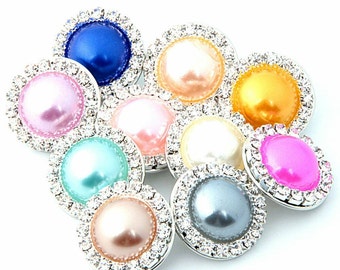 10pcs 18mm Colorful Style Chunk Snap Button Charm for Snap Clasp Bracelet,earrings and Jewelry