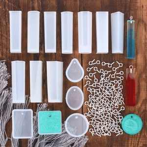 115Pcs Resin Casting Molds / Moulds  Kit Silicone Mold Jewelry Pendant Mould Set-for DIY Craft Art
