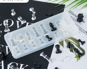 2pcs DIY Schachform Silikonform Handwerk Zubehör Form-bunte Epoxid Harz DIY Machen Form handgemachte Handwerk-Desktop-Dekoration